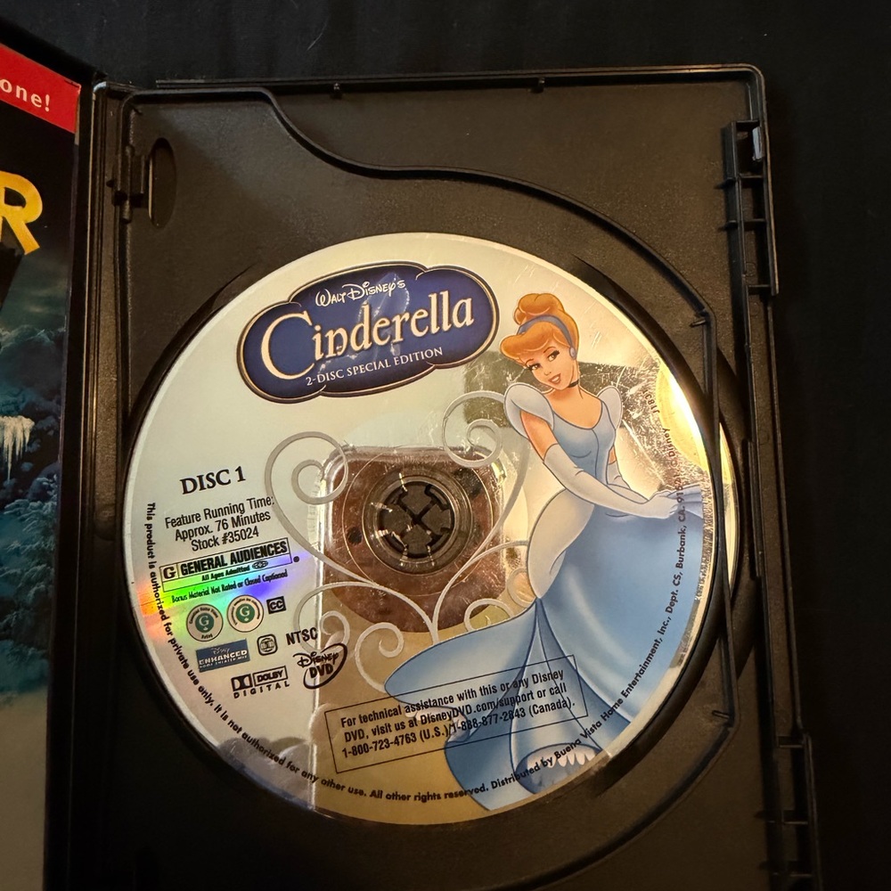 Disney Cinderella Original Classic DVD - Blue and Gold - Picture 3 of 4